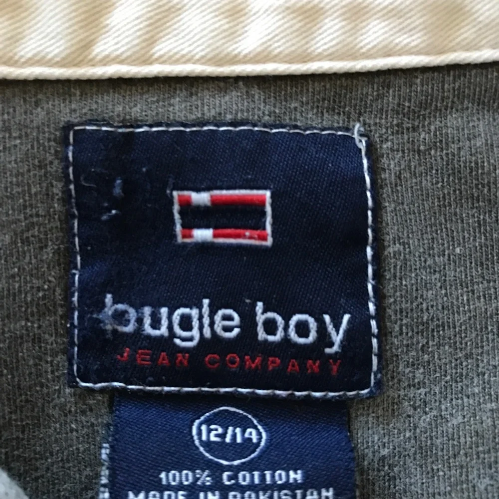 Bugle boy long sleeve polo 12/14. 100% cotton.